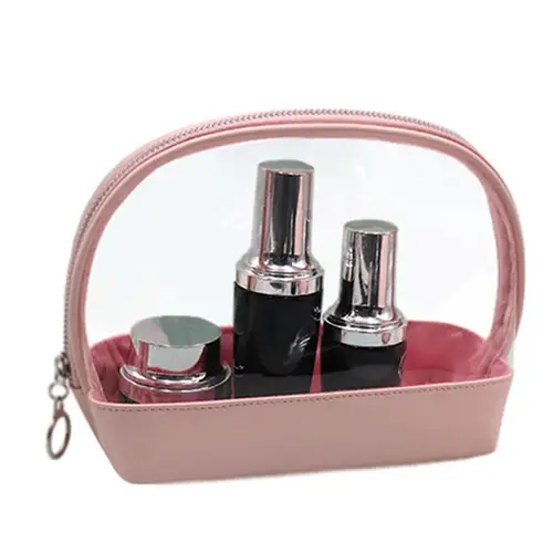 Clear Wholesale Travel Makeup Pouch Bag Zipper Pvc Plastic Cute Mini Toiletry Bags